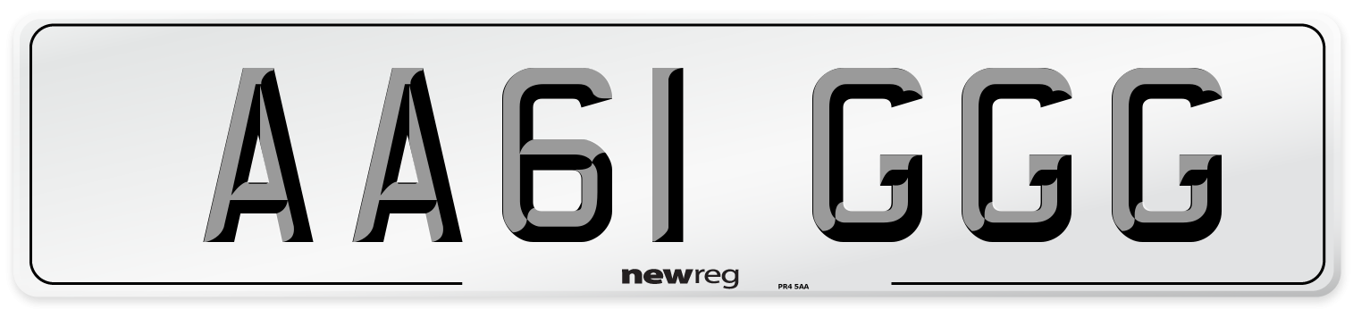 AA61 GGG Number Plate from New Reg